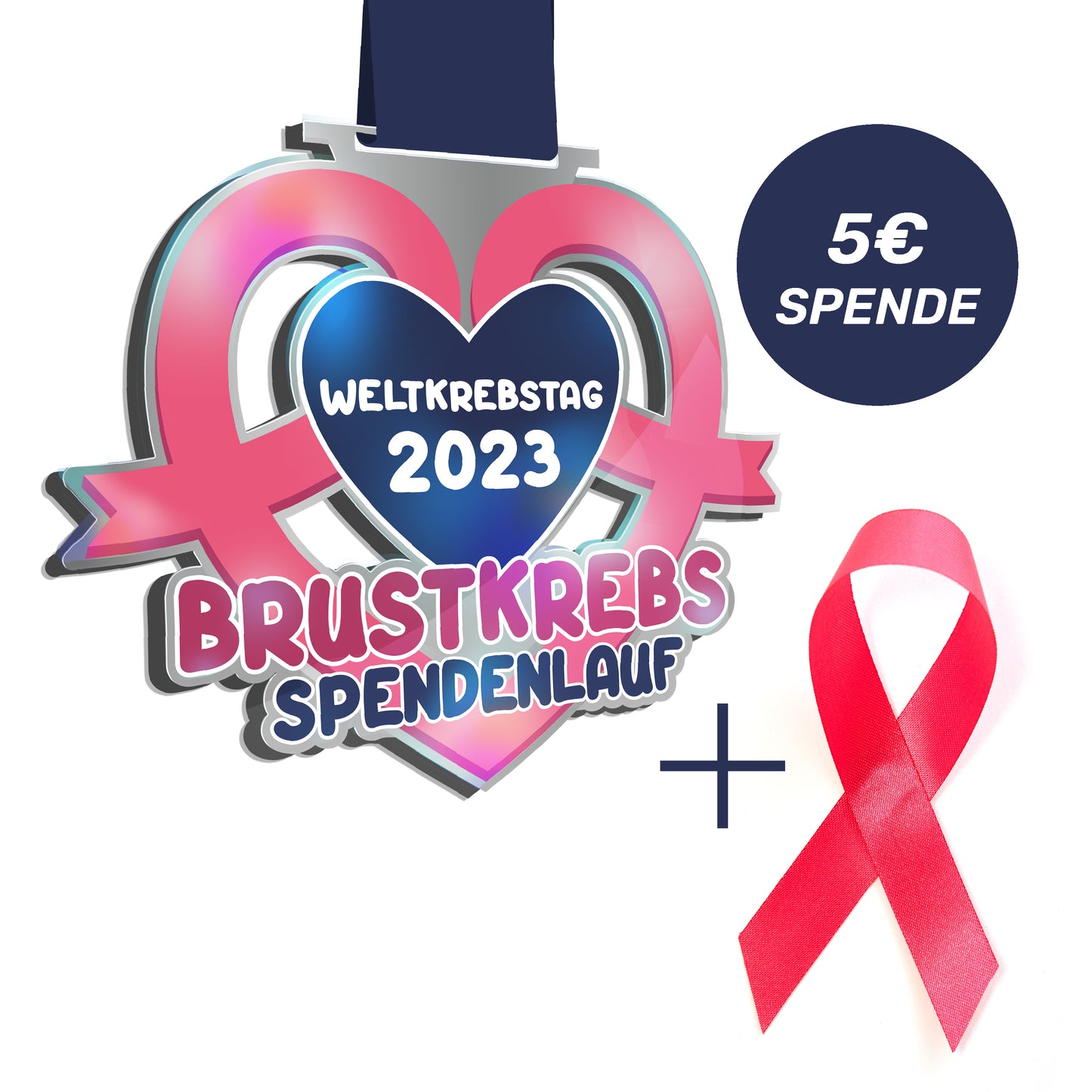 Medaille "Brustkrebslauf 2023"