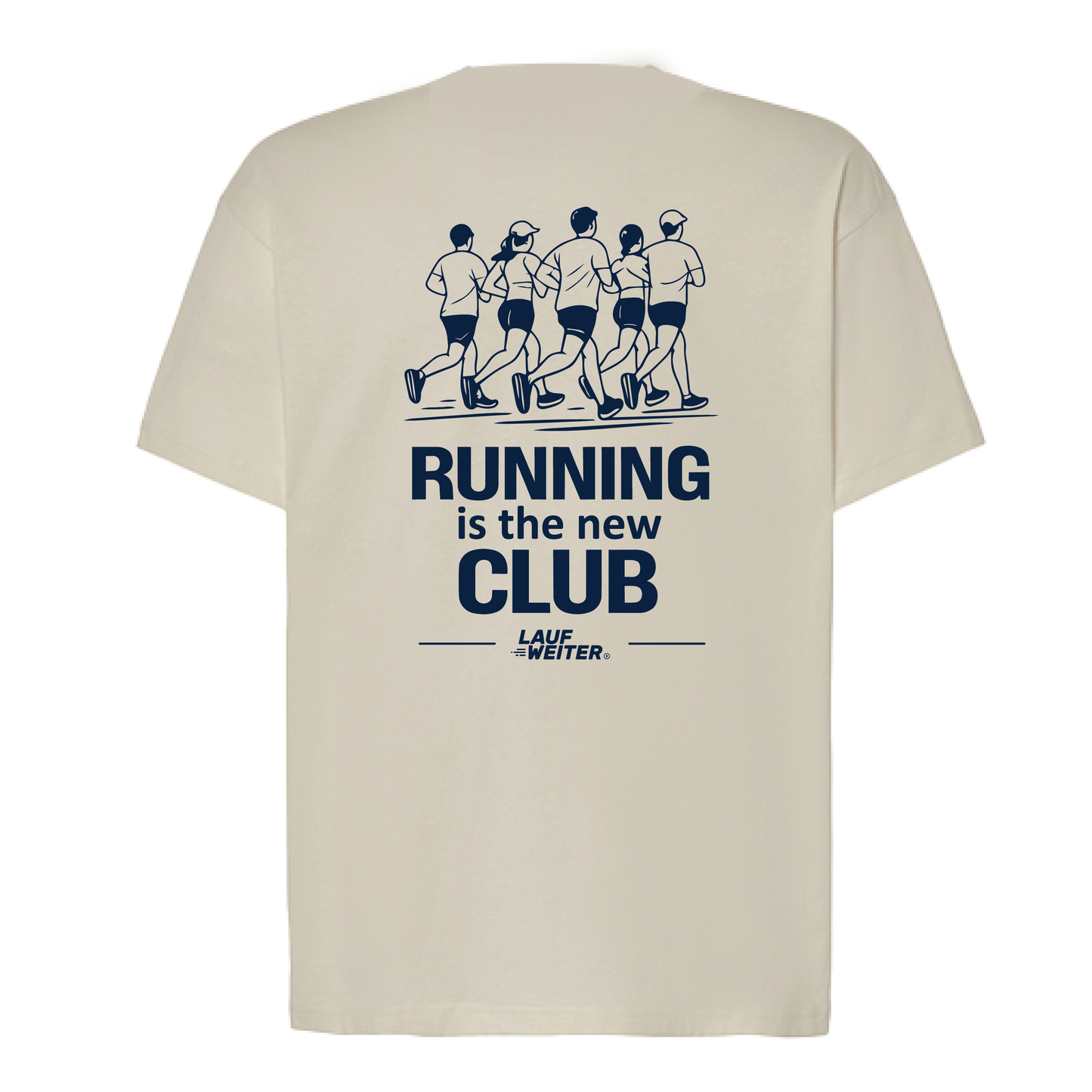 Baumwollshirt "Running is a new Club"