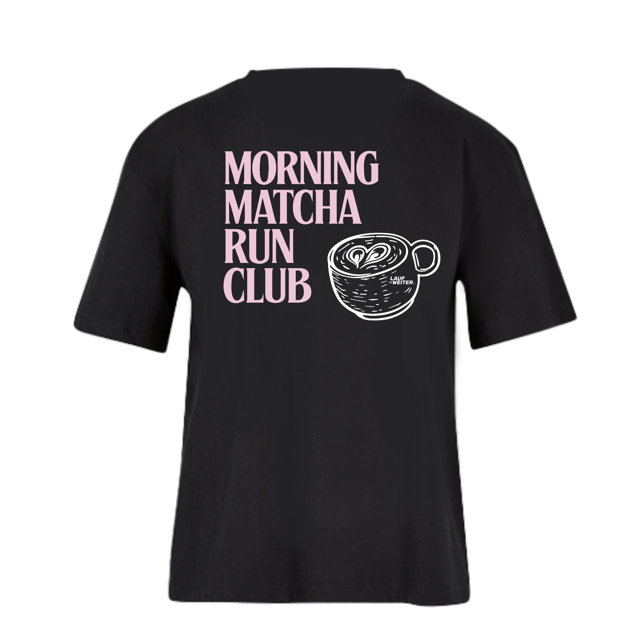 Baumwollshirt Damen "Matcha Morning Run"