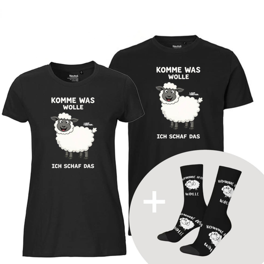 Baumwollshirt Damen "Komme was Wolle"