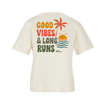 Baumwollshirt Damen "Good Vibes & Long Runs"