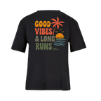 Baumwollshirt Damen "Good Vibes & Long Runs"