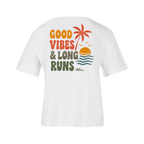 Baumwollshirt Damen "Good Vibes & Long Runs"