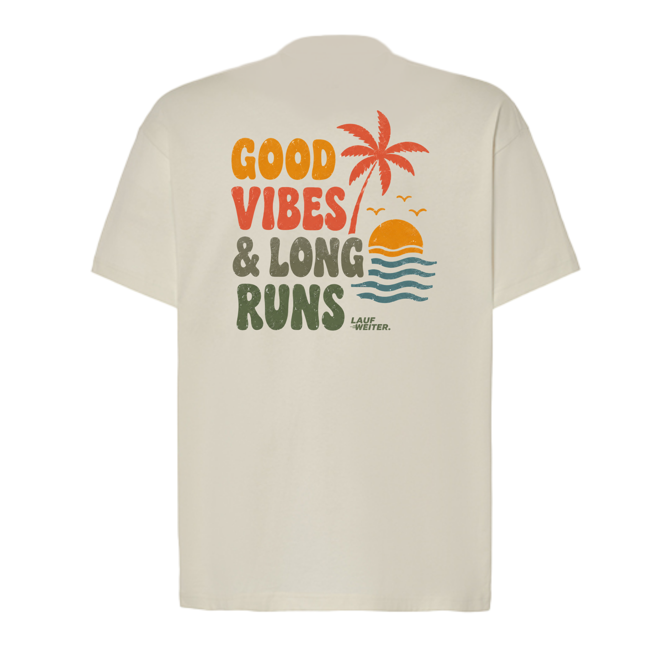 Baumwollshirt "Good Vibes & Long Runs"