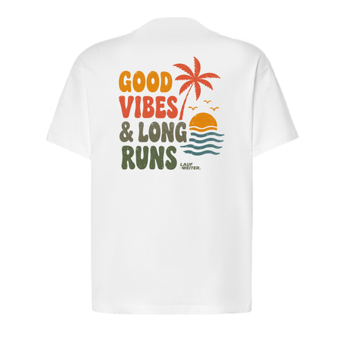 Baumwollshirt "Good Vibes & Long Runs"
