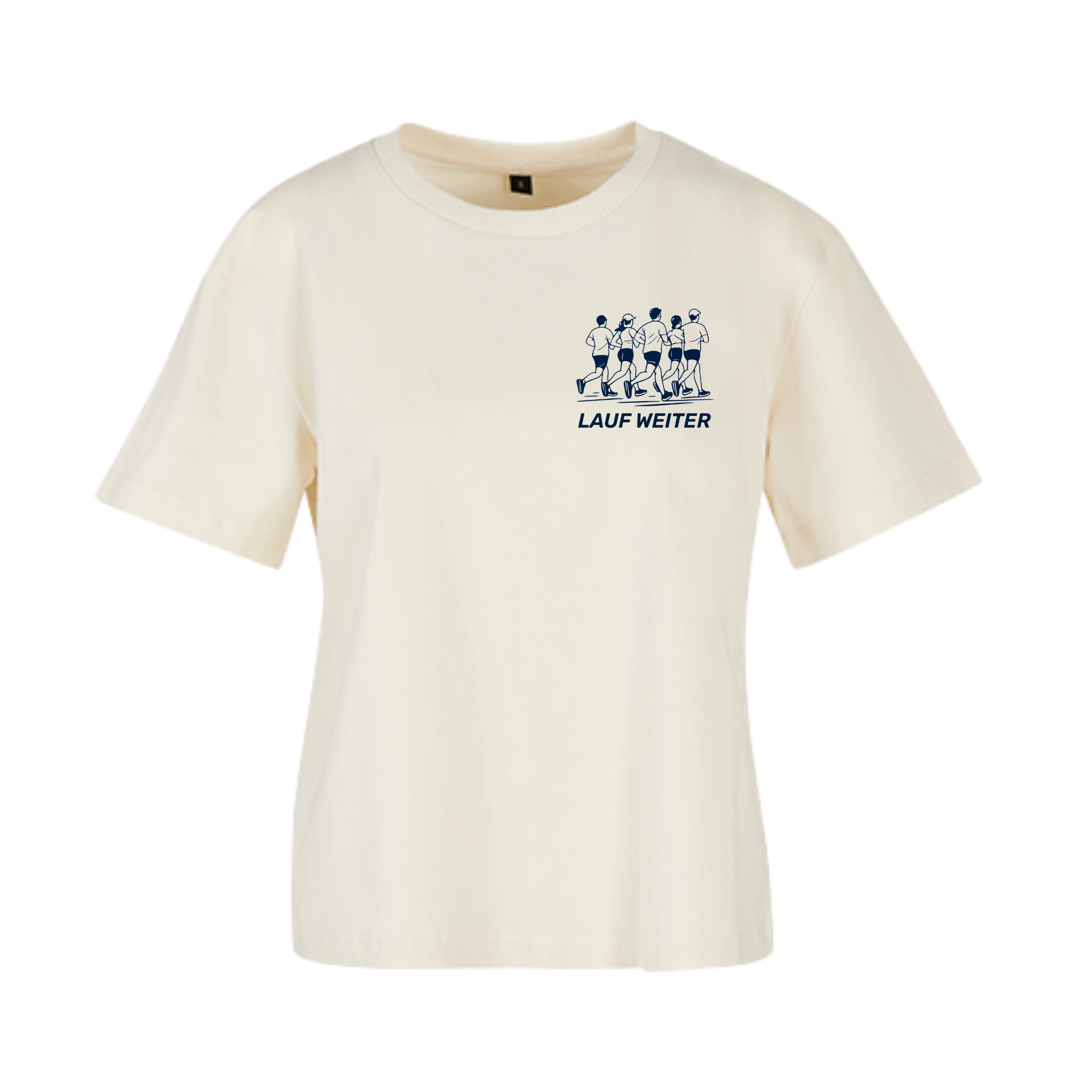 Baumwollshirt Damen "Running is a new Club"