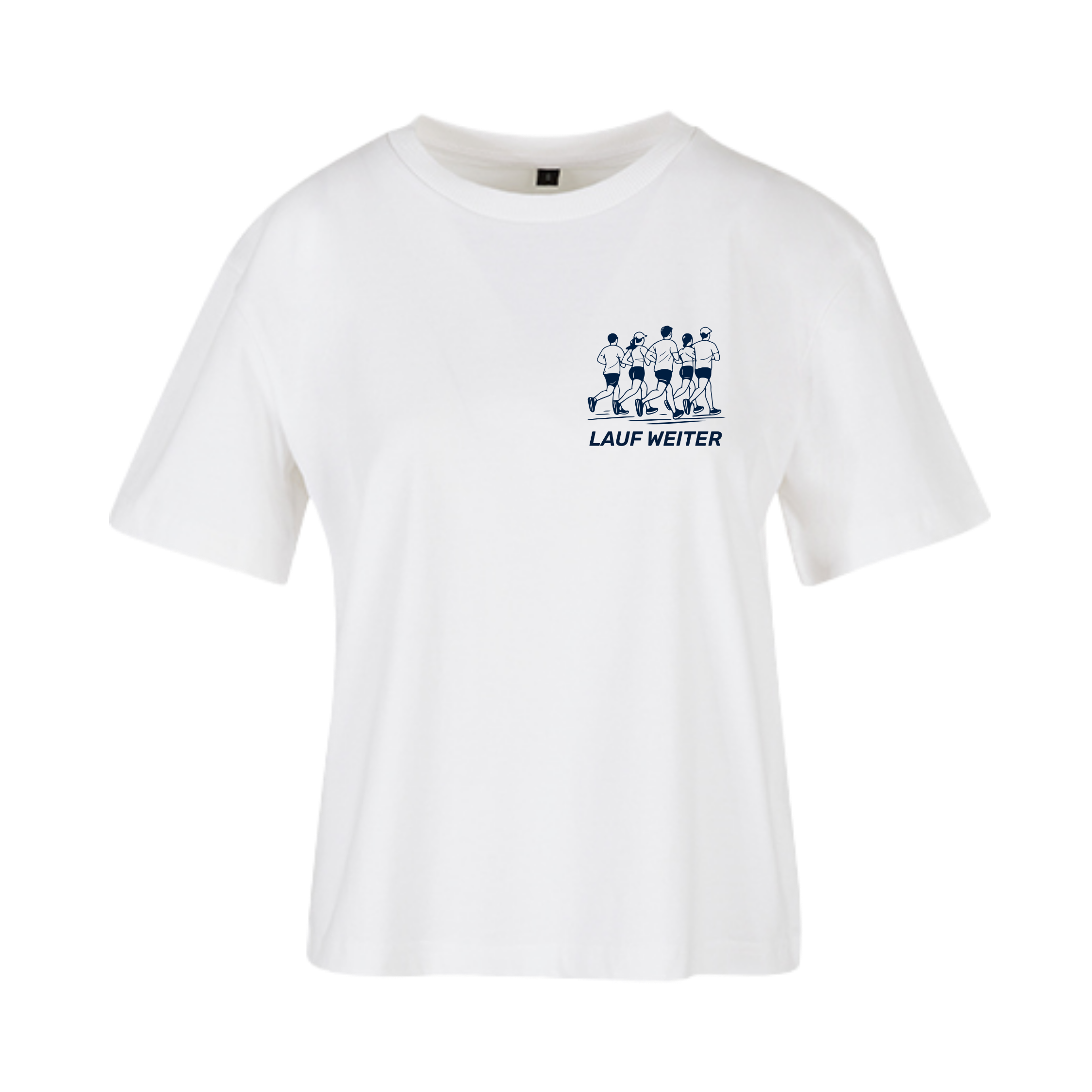Baumwollshirt Damen "Running is a new Club"