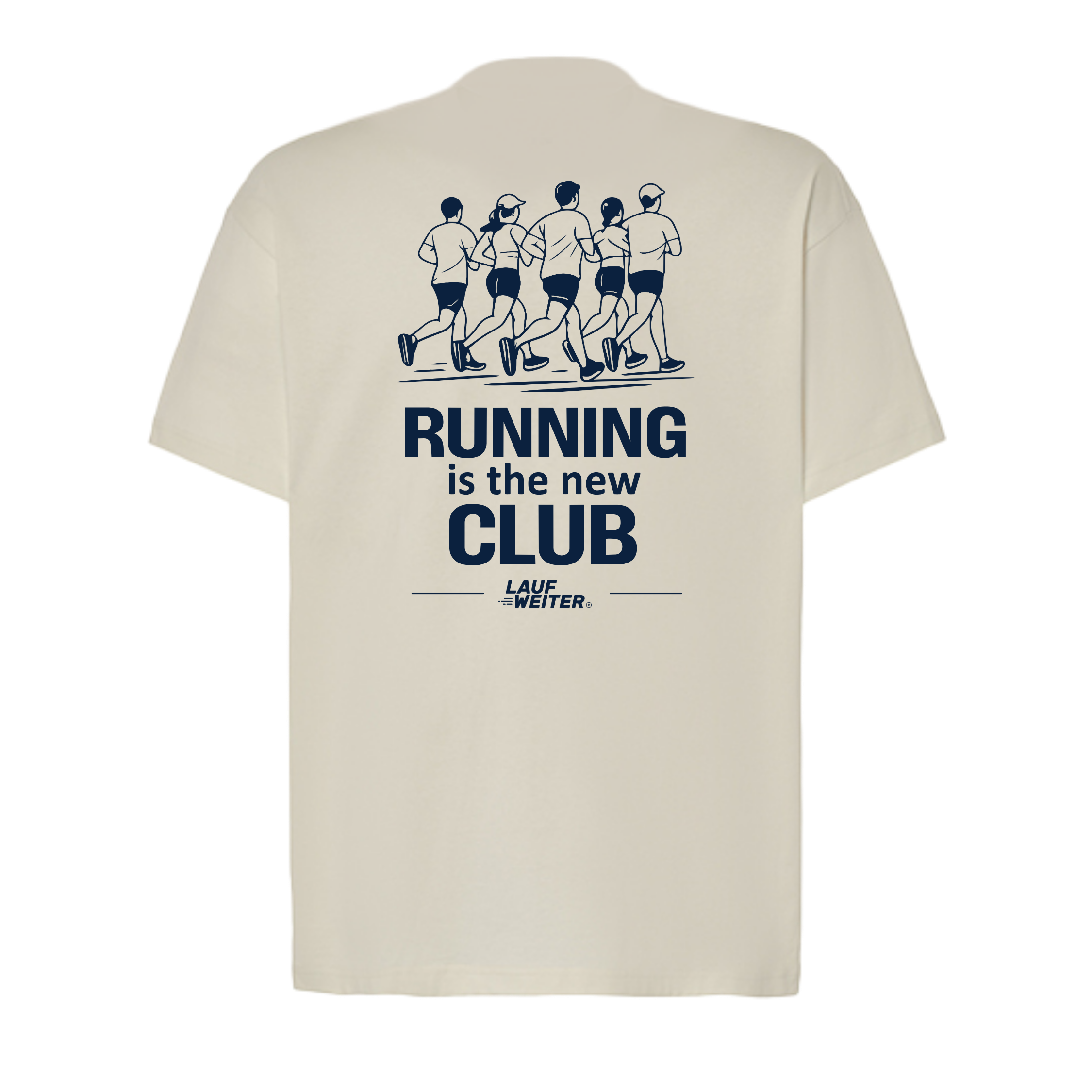 Baumwollshirt "Running is a new Club"