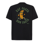 Baumwollshirt "Eat Pasta Run Fasta"