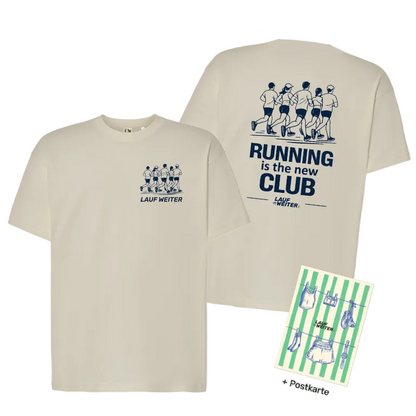 Baumwollshirt "Running is a new Club"
